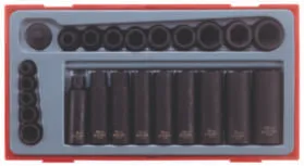 Krafttoppsett 1/4, 3/8 tt9024