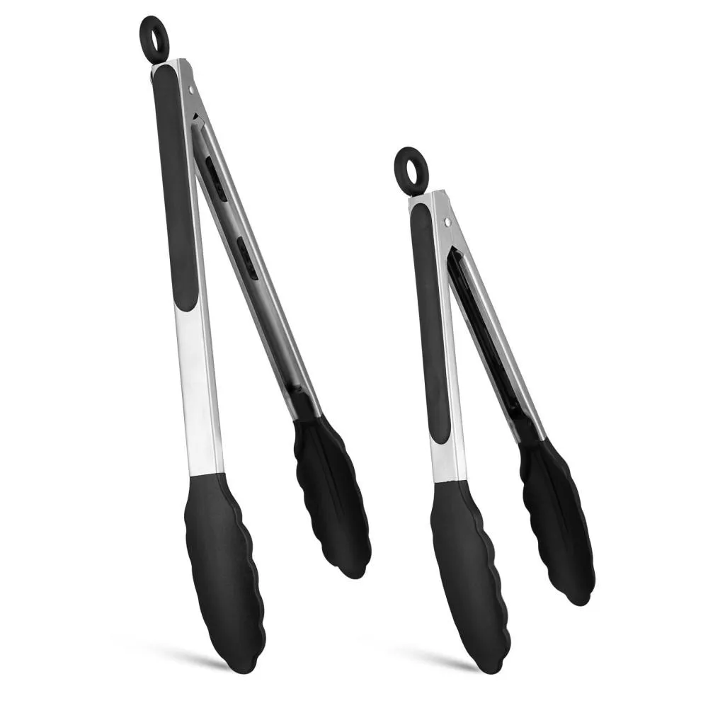 2 - pakke 23cm+31cm tangtang for salat/pasta/grill/BBQ kjøkkenverktøy