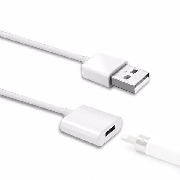 USB-ladekabel for Apple Pencil med fleksibel forlengelse
