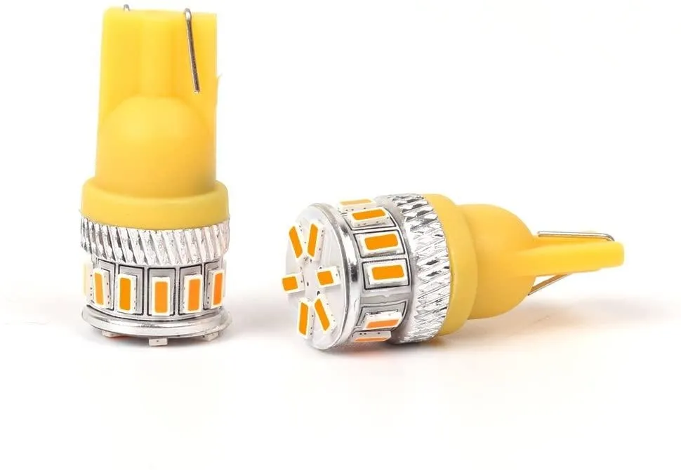 4X T10 Canbus W5W 18 st 3014 LED - Gul