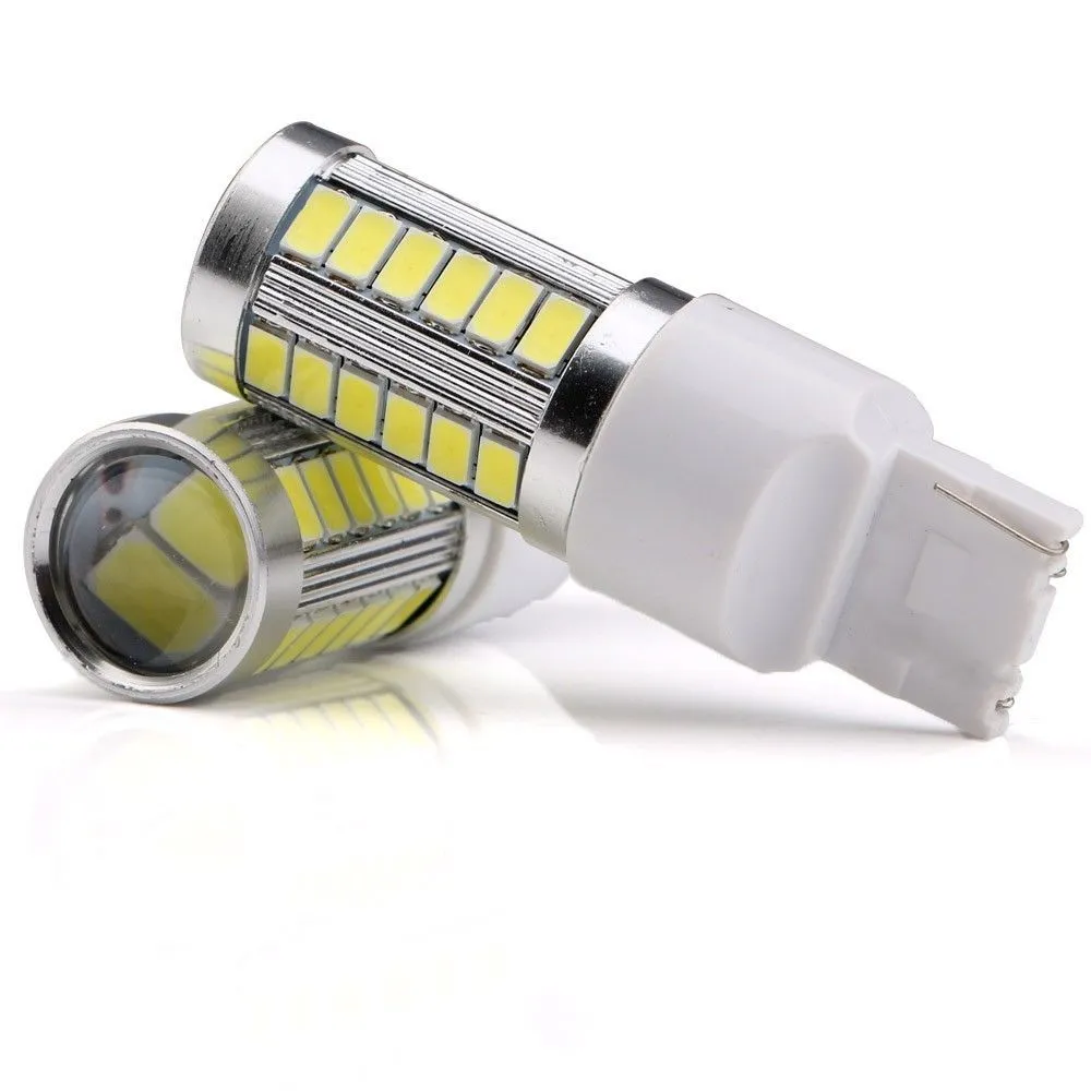 2x rød 7440 W21W T20 33st smd 5730