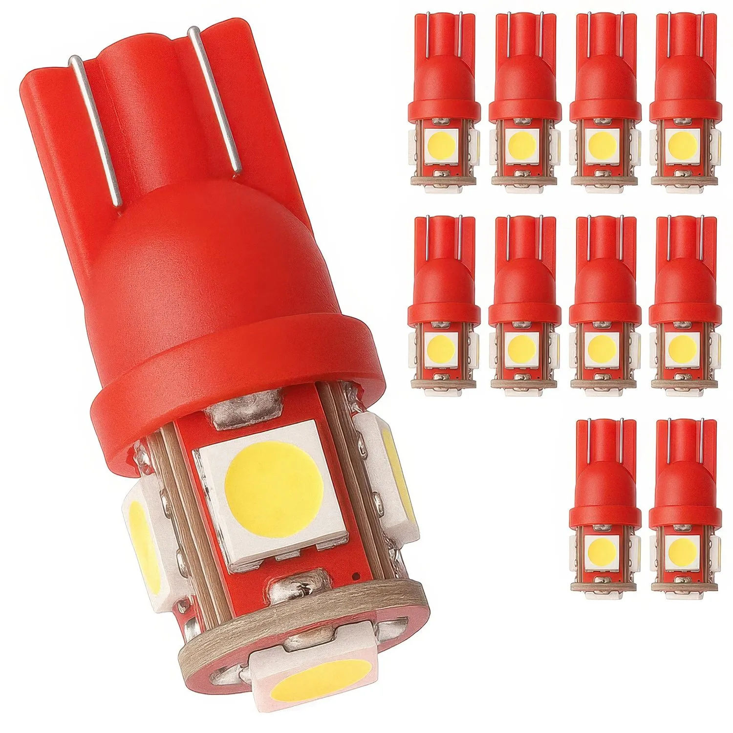 10 stk. - T10 W5W LED-pærer - LED-lys til bil