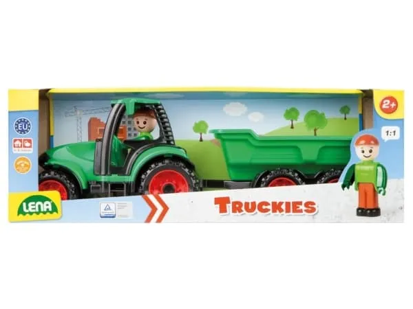 Lena Truckies 01625, Traktor, 2 år, Plast, Sort, Grønn, Rød