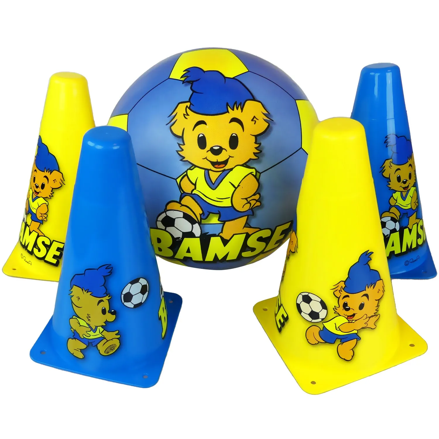 Bamse fotballdrakt med kjegler