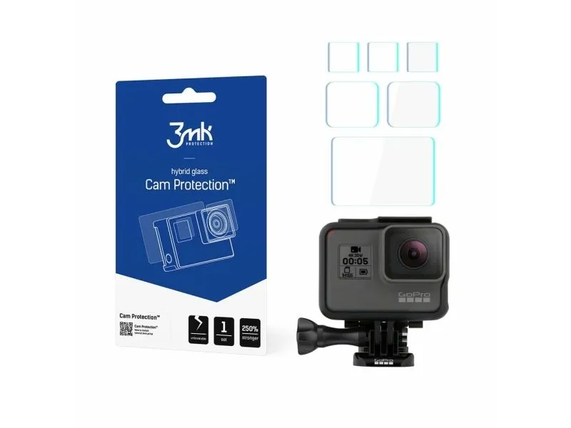 3MK fleksibel glasskeramisk folie for GoPro HERO 5 og HERO 6