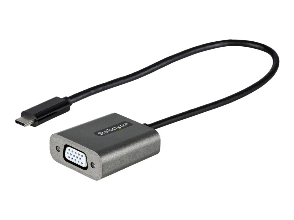 Startech USB C to VGA Adapter, 1080p USB Type-C to VGA Adapter Dongle, USB-C (DP Alt Mode) to VGA Monitor/Display Video Converter, Thunderbolt 3 Co...
