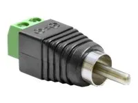 Delock Adapter RCA male > Terminal Block - Video/audio-adapter - videokomponent / audio - 2-pins terminalblokk hann til RCA hann