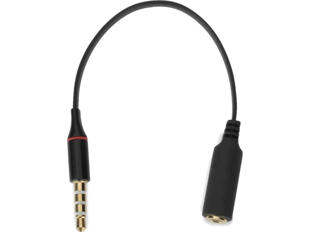 AV-adapter Mozos Jack 3,5 mm - Jack 3,5 mm svart (ASM-5)