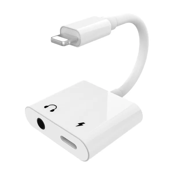 NÖRDIC Lightning Audio adapter med lading Non MFI