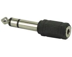 InLine Audio Adapter, 6,3 mm jack plugg til 3,5 mm jack (stereo) - svart