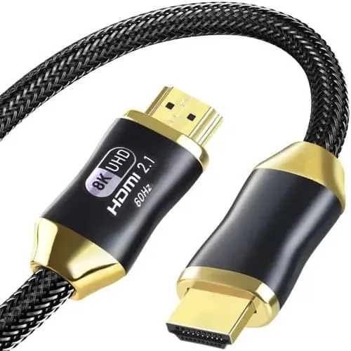 Gullbelagt 8K 60Hz 4K 120Hz 48Gbps HDMI 2.1-kabel 3m