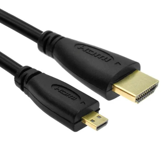 NÖRDIC HDMI til Micro HDMI-kabel 50cm High Speed HDMI med Ethernet Type A for å skrive D Mann til Mann svart