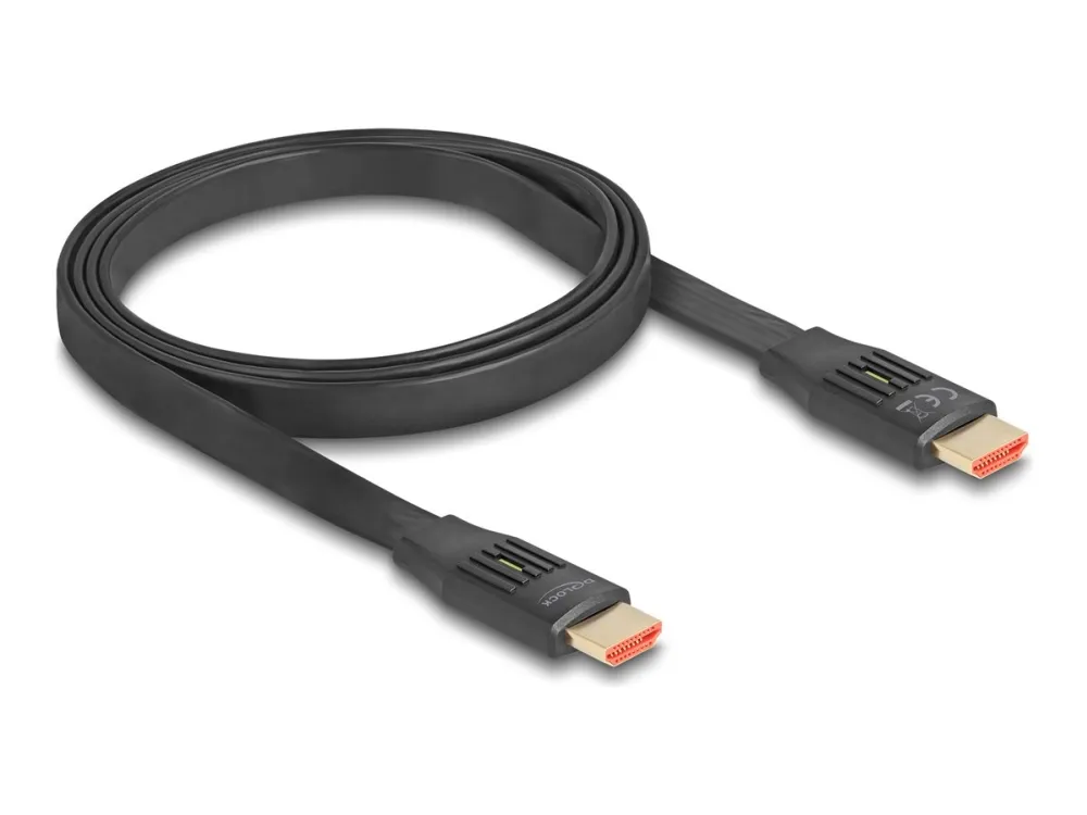 DeLOCK 81001, 1 m, HDMI Type A (Standard), HDMI Type A (Standard), 3D, 48 Gbit/sek., Svart