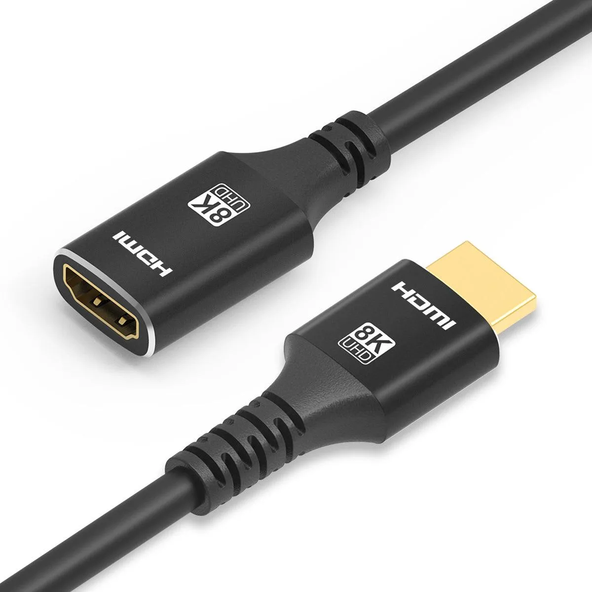 NÖRDIC HDMI skjøtekabel 2m 8K60Hz 4K144 HDMI 2.1 48Gbps Ultra High Speed ​​​​HDMI