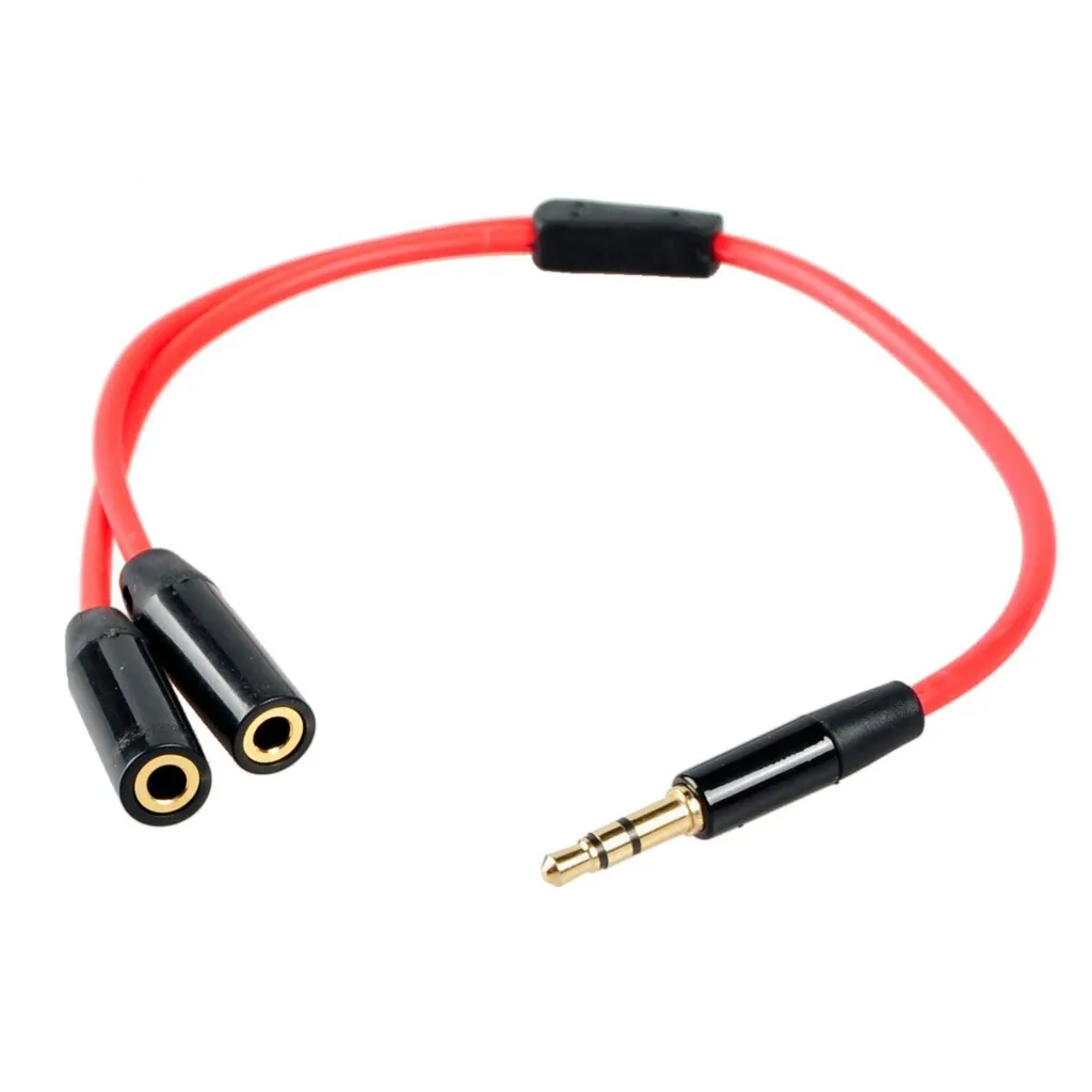 2stk. 3,5 mm Y-splitter lydkabel for hann og to kvinner