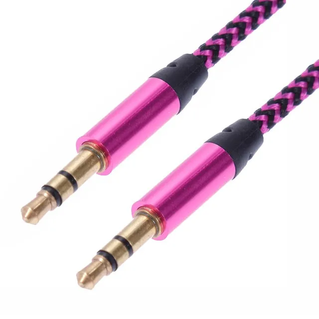 1m Vevd 3.5mm Aux-kabel - Rosa