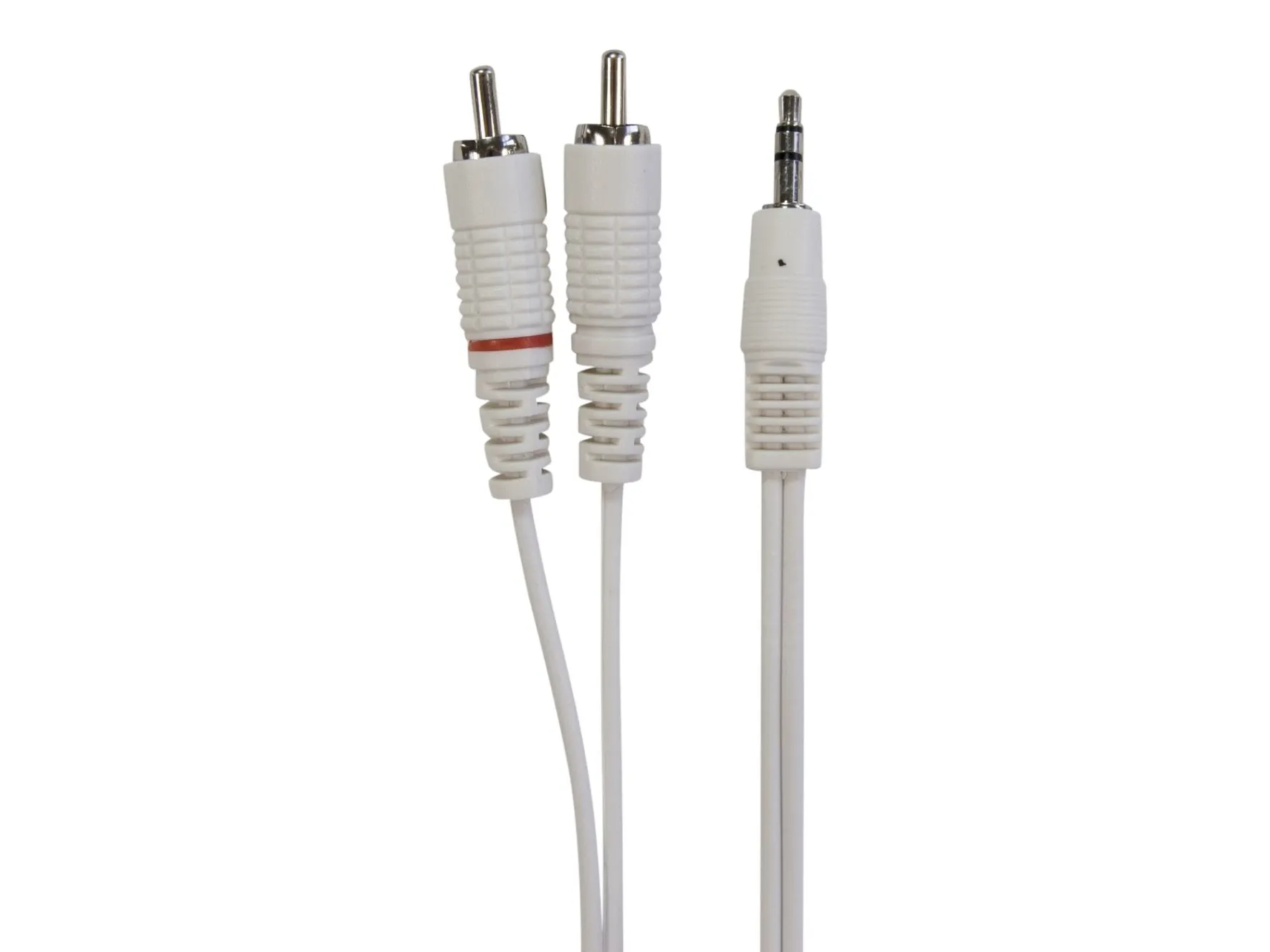 Connectech 3,5mm mini jack til phono kabel. 3m. Hvid