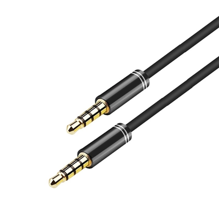 NORDIQZENZ AUX-kabel 3,5 mm, ha-ha, 3 m, svart