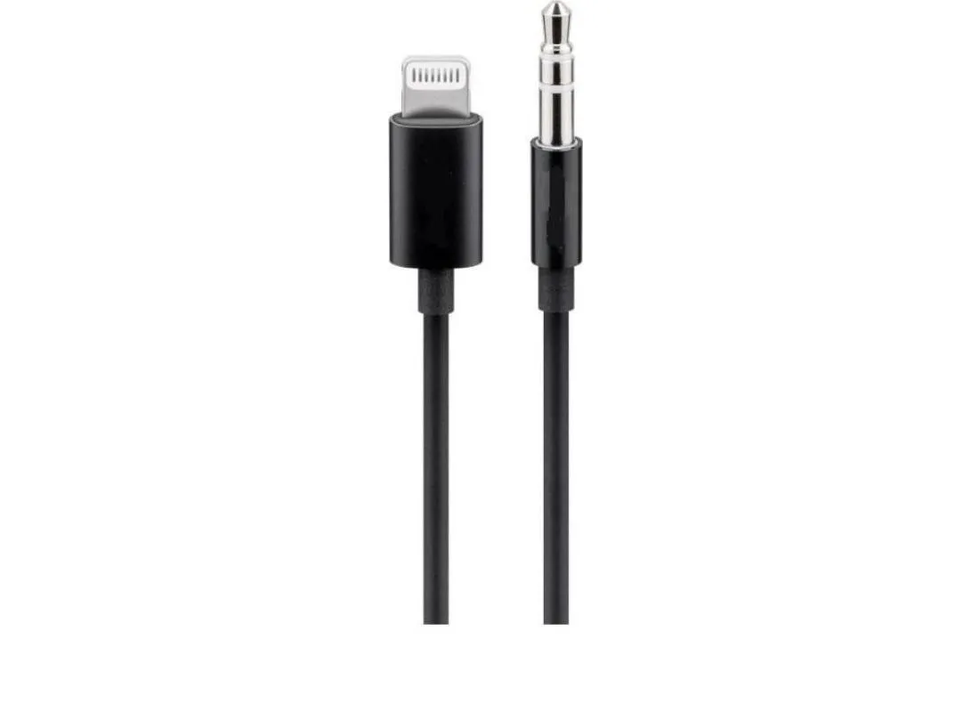 USB-kabel PremiumCord Lightning - minijack 3,5 mm 1 m Svart (kipod50)