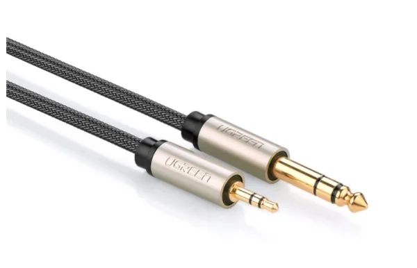 Ugreen AV127, 3.5mm, Hankjønn, 6.35mm, Hankjønn, 5 m, Grå