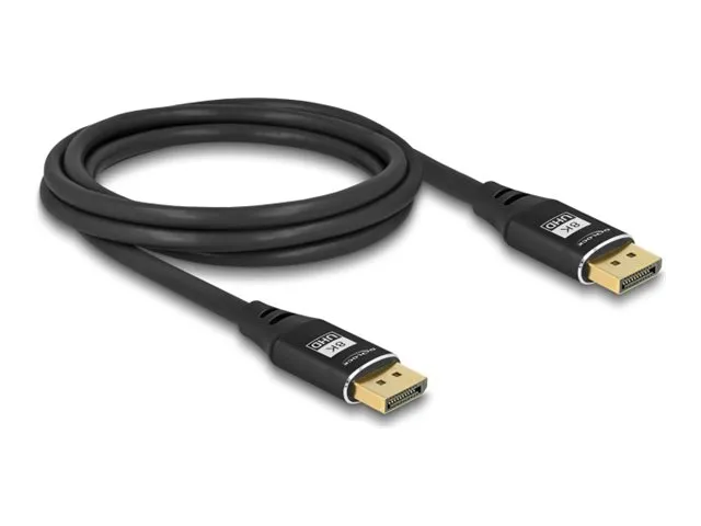 DeLOCK 80621, 2 m, DisplayPort, DisplayPort, Hanstik, Hanstik, 7680 x 4320 piksler