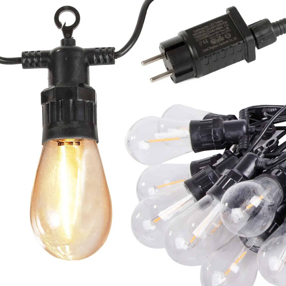 LED-lyslenke - Solcelle - 10-20m - 10 LED