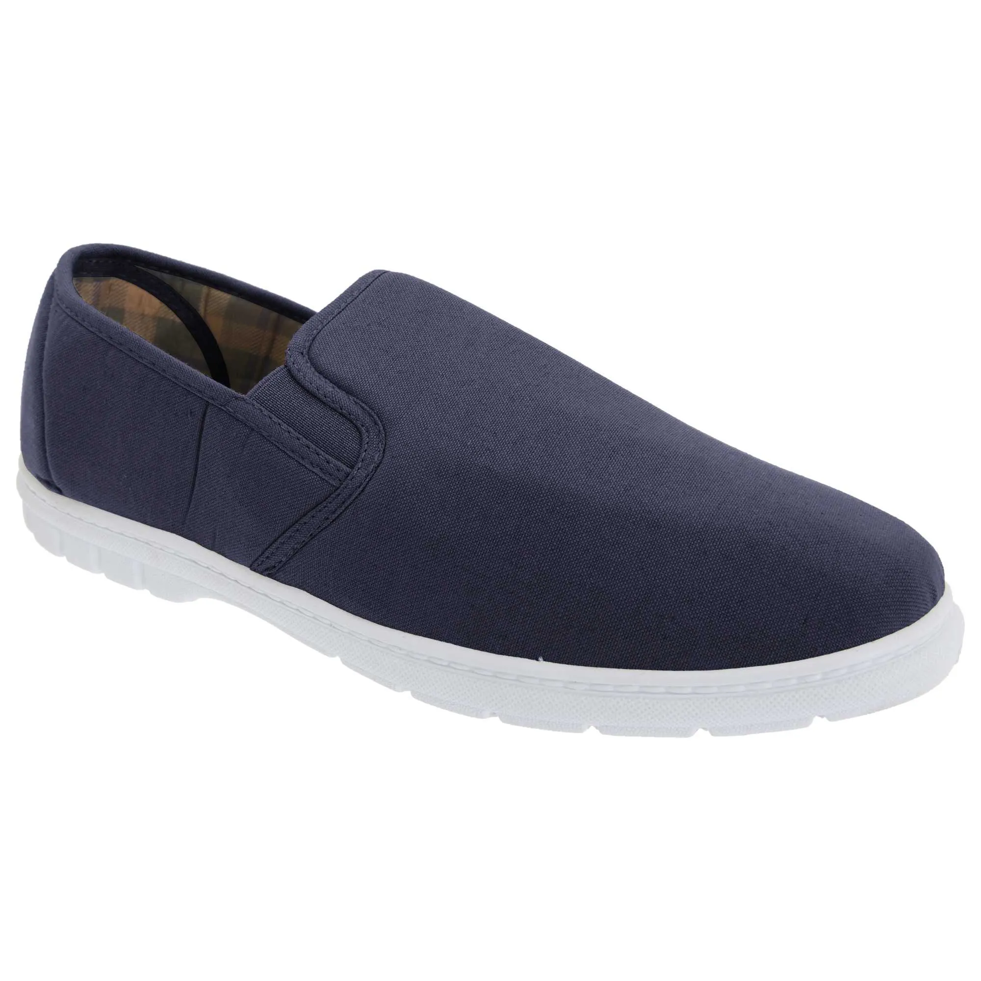 Scimitar Mens Twin Gusset Slip On Casual Textile Shoes