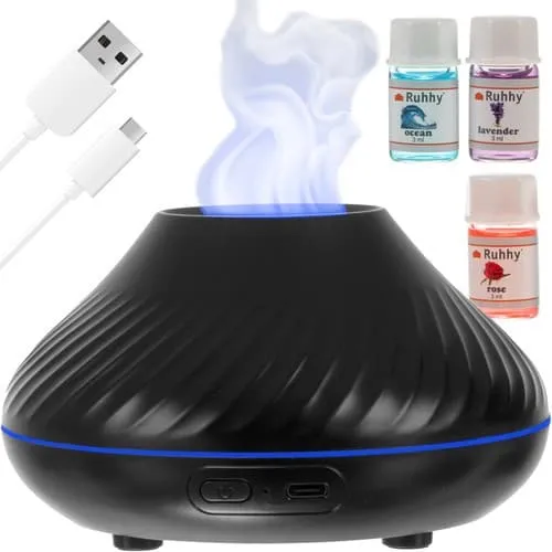 Flaming Aroma Diffuser | 3 essensielle oljer | RGB luftfukter