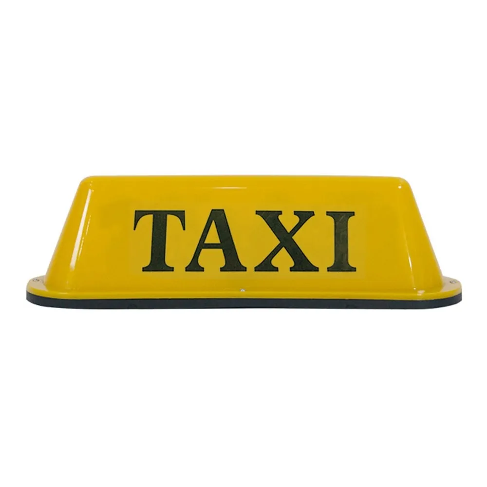 12V Universal Taxi Taklampe PP Tak LED Lampe - Gul/Gummi Magnet