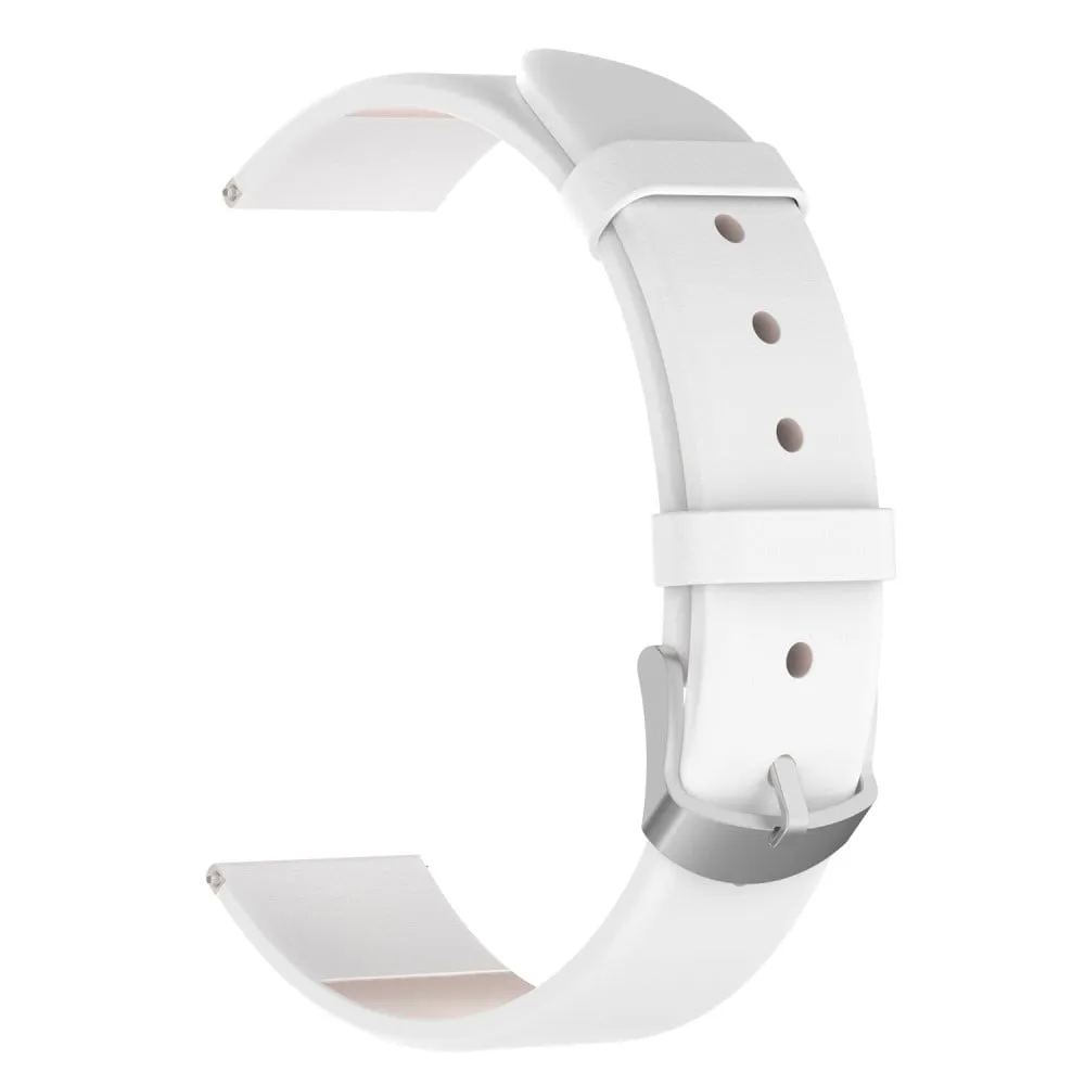 Huawei Watch GT 4 41 mm erstatningsrem 18 mm vegansk lærarmbånd - Hvit