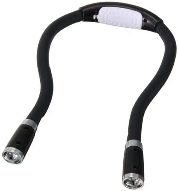 Nakke lampe LED leselampe - Svart