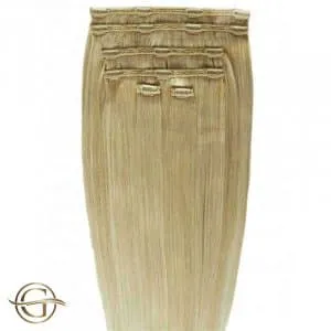 GOLD24 Clip-on Hair Extensions #2 Mørk brun 60cm - 7 deler