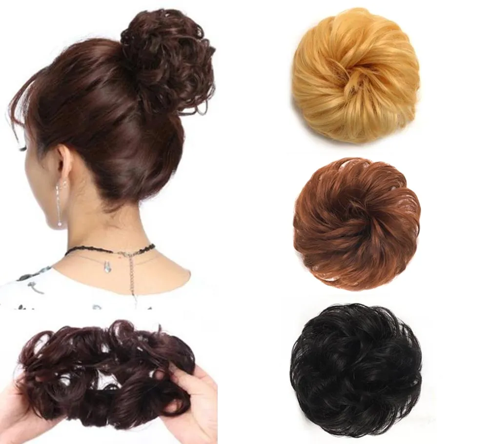 Scrunchie Hair Extensions / Hårbånd - Hårknute - Blond