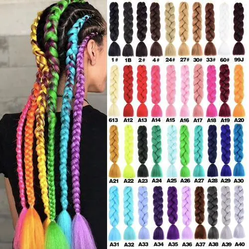 Jumbofletter, Ombre-fletter, Rasta-fletter - 30 farger