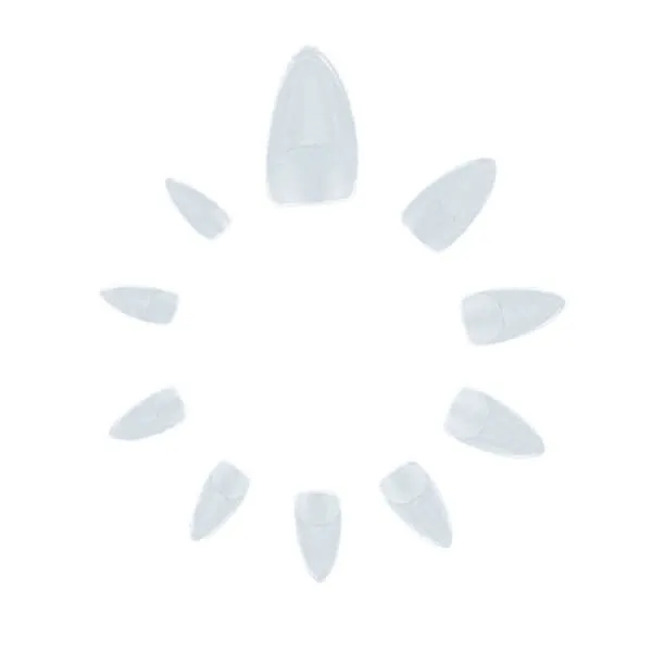 500st Nail Tips Short Stiletto Clear Loose Nails Acrylic Tips