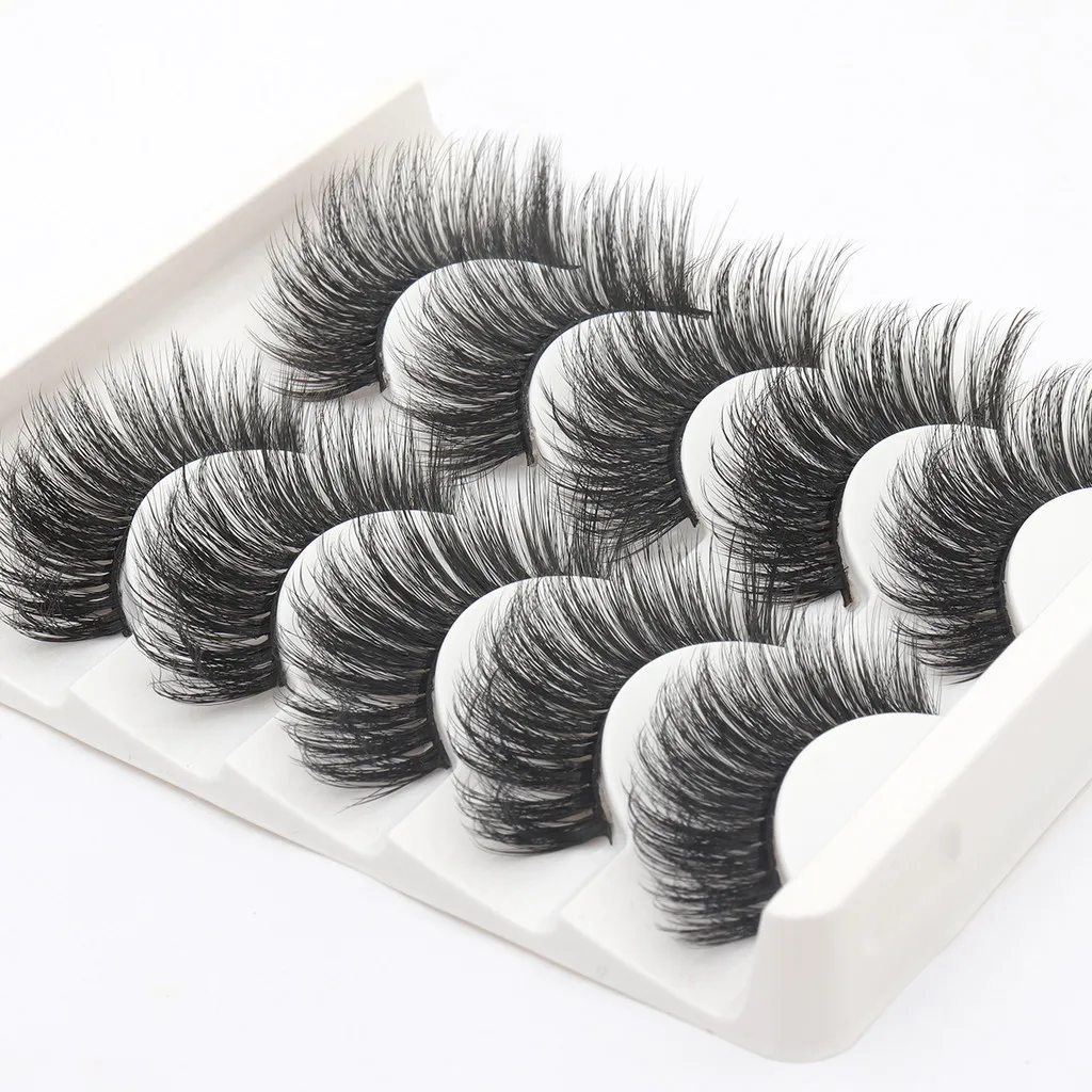 5 par falske øyevipper - 6D faux mink - G208