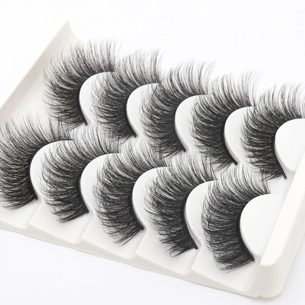 5 par falske øyevipper - 6D faux mink - G203