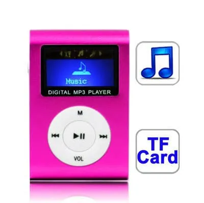 MP3-spiller med LCD-skjerm og microSD-støtte – inkl. hodetelefoner