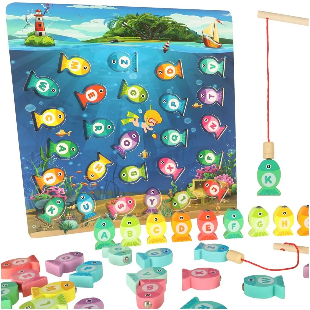Montessori trefiskefiskemagnetspill