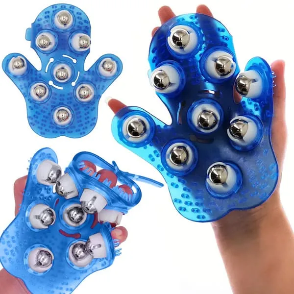 Massasjehanske med Kuler - Kroppsmassasje - Blue