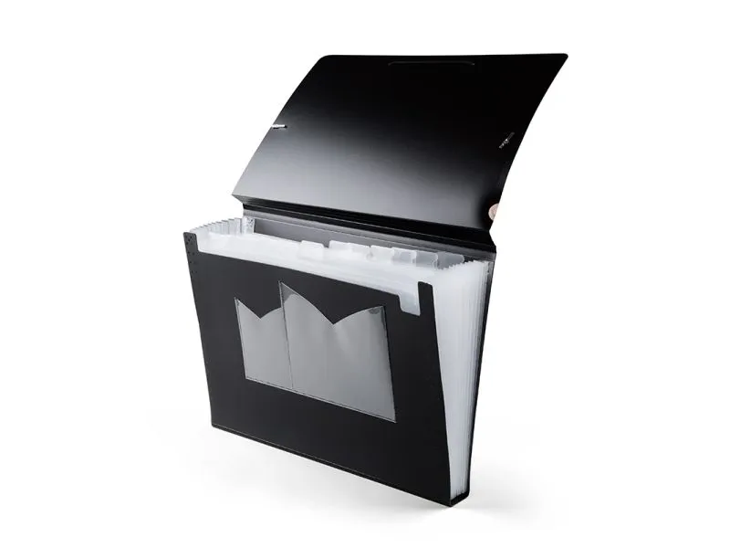 Docusmart Hjemmearkiv A4 PP, sort med 13 lommer