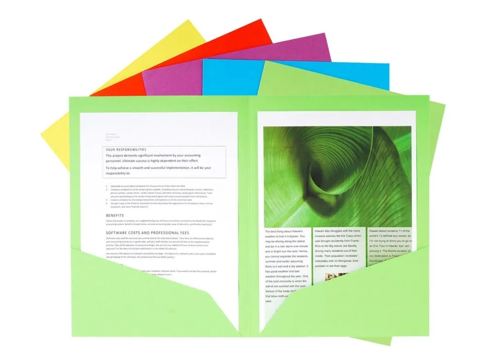 Exacompta Nature Future - Lommemappe - for A4 (210 x 297 mm) - kapasitet: 60 ark - assorterte farger (en pakke 25)