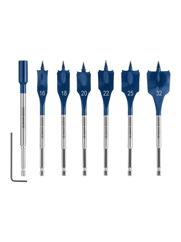 Bosch Flat Milling Drill Bit Set Self-Cut 16-32 mm 7 Bits