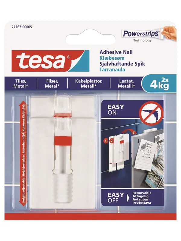 tesa Adhesive Nail Adjustable 4kg Tiles