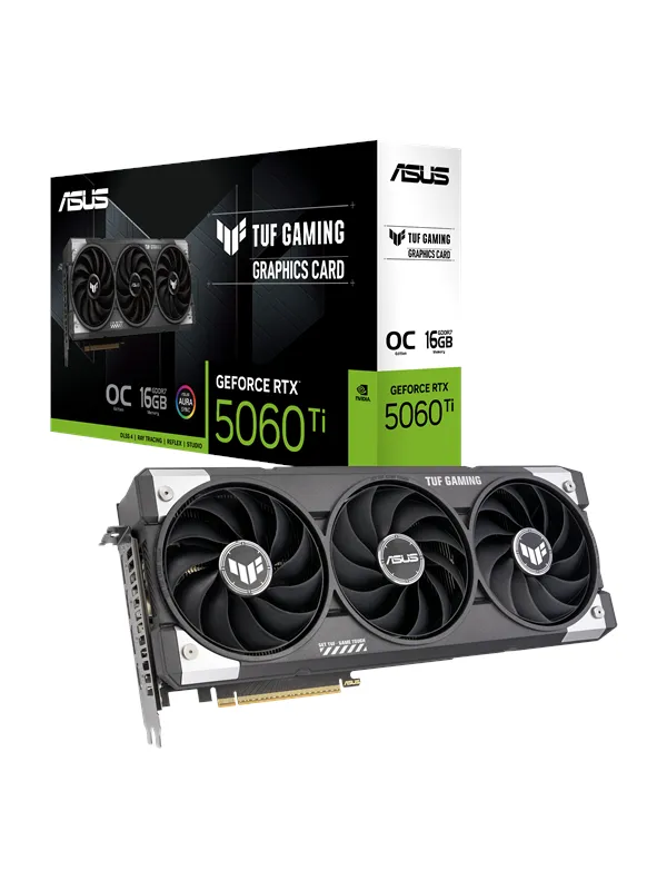 ASUS GeForce RTX 5060 Ti TUF OC - 16GB GDDR7 RAM - Grafikkort
