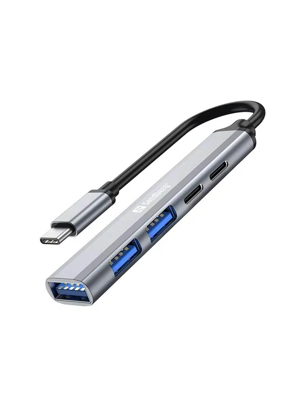 Sandberg USB-C Multi-USB Hub USB-hub - 5 porter - Sølv