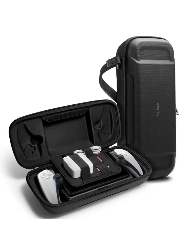 Spigen Rugged Armor Pro Pouch - black - Sony Playstation Portal - Miscellaneous Tilbehør til spillkonsoll - PlayStation Portal
