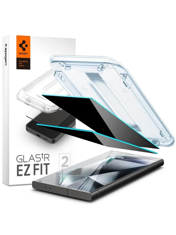 Spigen Glass tR EZ Fit (Privacy) 2 Pack - Samsung Galaxy S24 Ultra