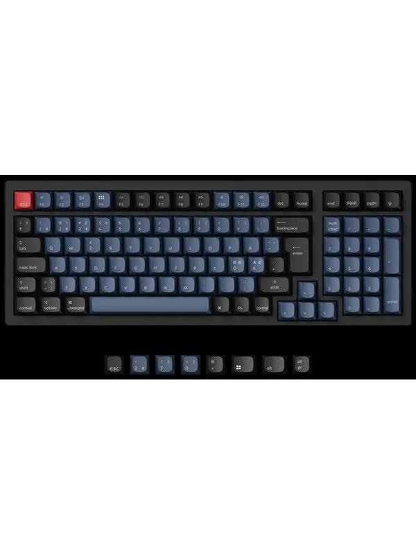 Keychron K4 Pro QMK/VIA Wireless RGB Hot Swap K Pro Brown - ND - Gamingtastatur - Nordisk - Svart