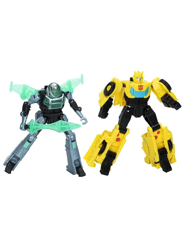 Transformers EarthSpark Cyber-Combiner Bumblebee and Mo Malto Action Figure Set - 2-Pack